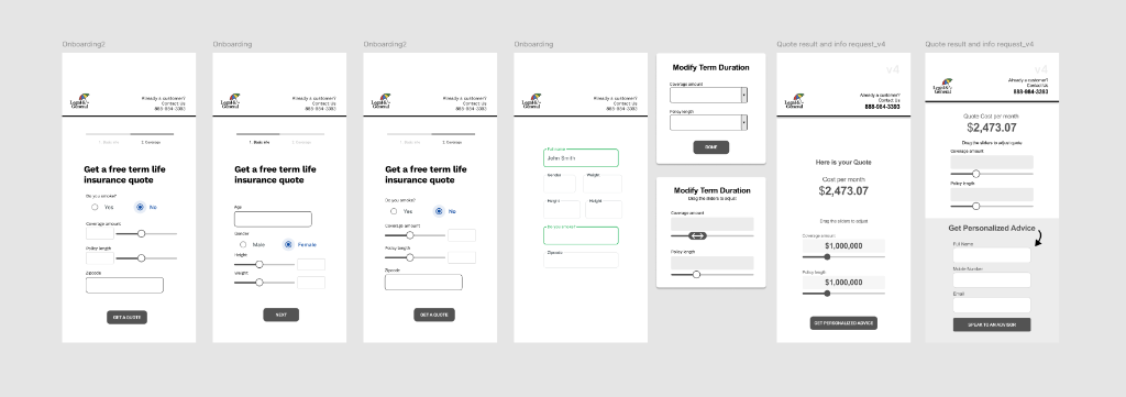 Hand-drawn Wireframe Sketches